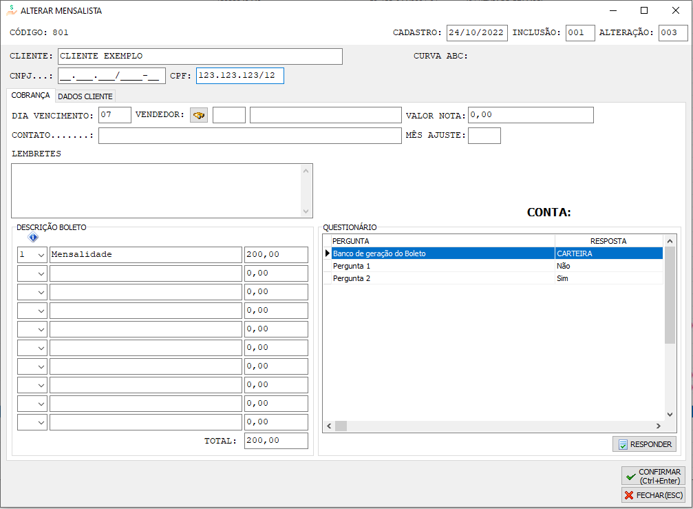 Cadastre seus clientes